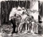 Sebastian Hosu: Females creation [p], 2019, charcoal on paper, 66 x 59 cm 


